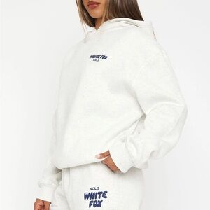 NWOT White Fox Hoodie